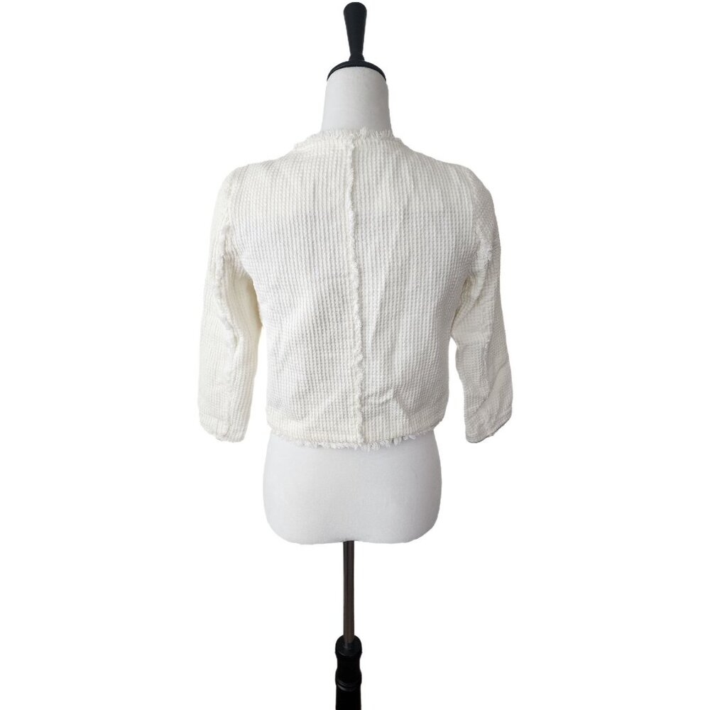 Zara Basic Small Crooped Jacket - 100% Cotton - W… - image 5